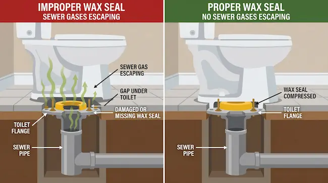 toilet-wax-seal-sewer-gases-odor toilet wax seal sewer gases odor